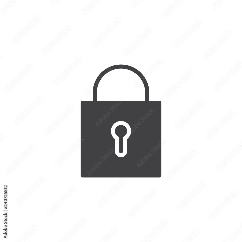 Padlock lock vector icon. filled flat sign for mobile concept and web design. Locked padlock simple solid icon. Security, protect symbol, logo illustration. Pixel perfect vector graphics Padlock lock vector icon. filled flat sign for mobile concept and web design. Locked padlock simple solid icon. Security, protect symbol, logo illustration. Pixel perfect vector graphics