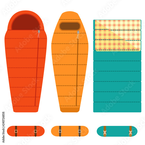 Camping tourist sleeping bags set