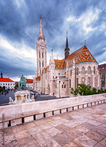 View on Mathias Church in the castle, Hungary in Budapest