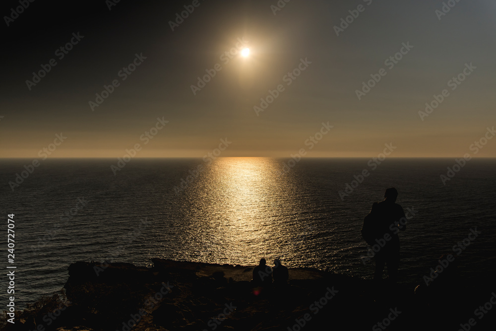 Akrotis Santorini, Greece - Sunset on the sea