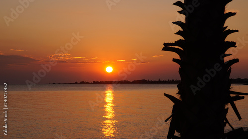 Lever de soleil sur l'ile de Kos en grece