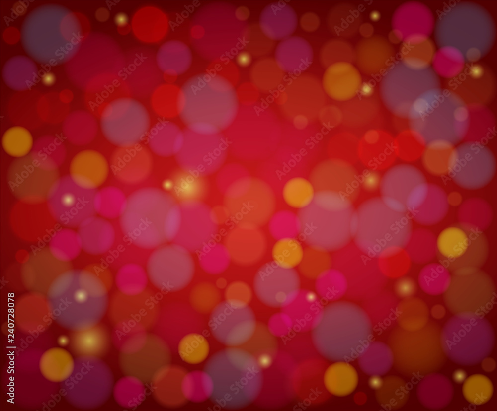 Blurred bokeh lights on pink violet background. Christmas, New Year and Xmas holiday festival pattern. Abstract defocused blinking sparks. Fashion digital design. Blurred bokeh lights on pink violet background. Christmas, New Year and Xmas holiday festival pattern. Abstract defocused blinking sparks. Fashion digital design.