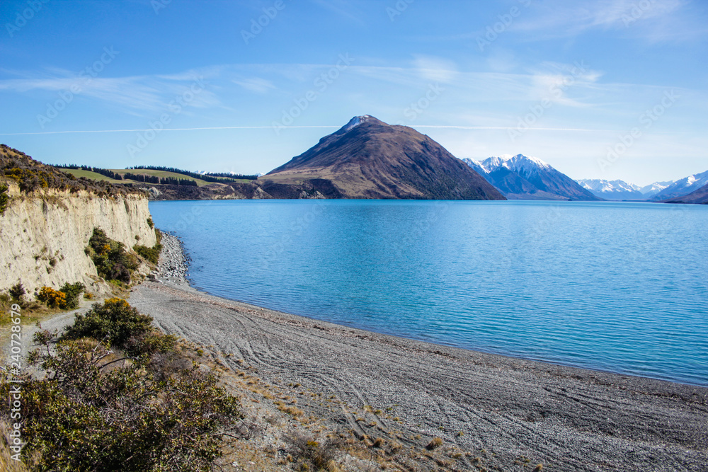 Lake Coleridge in Canterbury, South Island, New Zealand Lake Coleridge in Canterbury, South Island, New Zealand