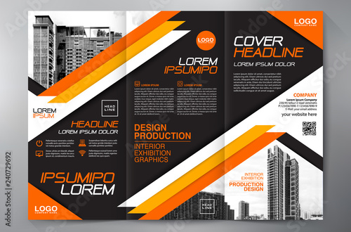 Brochure 3 fold flyer design a4 template.