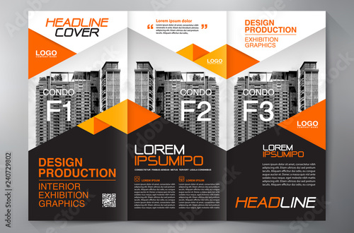 Brochure 3 fold flyer design a4 template.