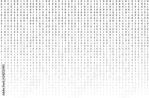 Vector Binary Code Background, Gradient Texture, Technology Concept.