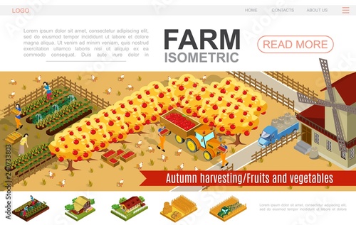 Isometric Farming Website Template