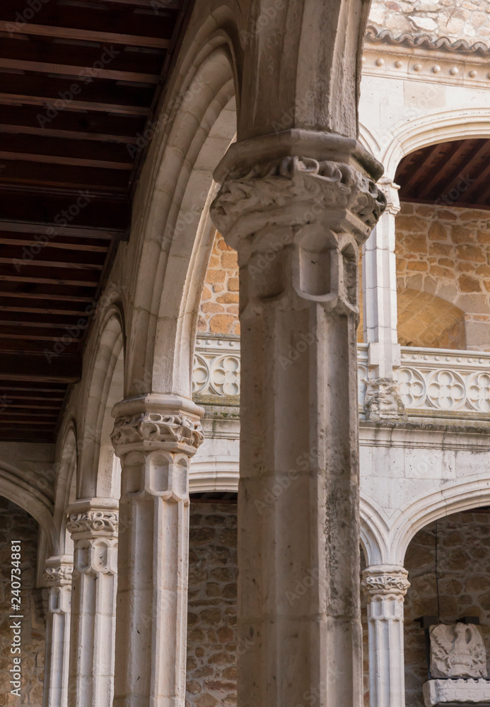 Architectural elements in a medieval castle