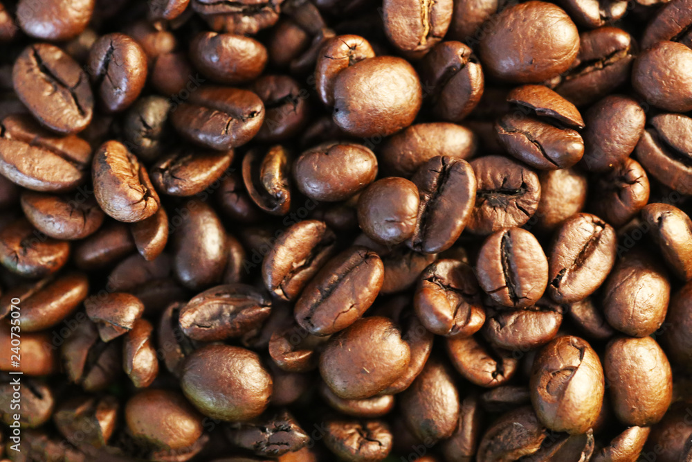 Coffee beans, close up Coffee beans, close up