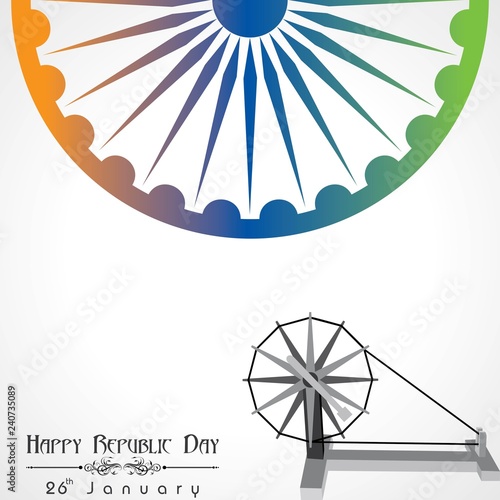 Happy Republic Day of india illustration vector, poster design