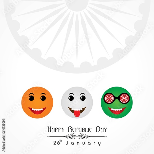 Happy Republic Day of india illustration vector, poster design