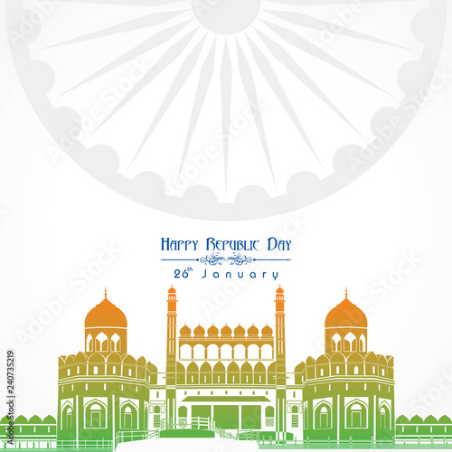 Happy Republic Day of india illustration vector, poster design