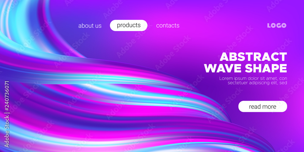 Wave Abstract Background with Liquid Shape. Wave Abstract Background with Liquid Shape.