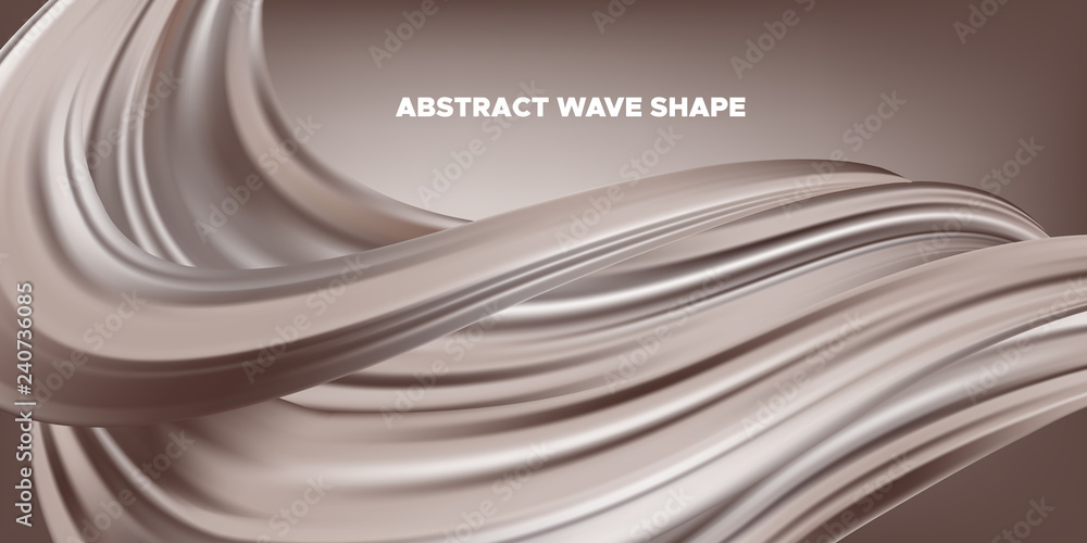 Obraz premium Chocolate Background, Abstract Fluid Shape.