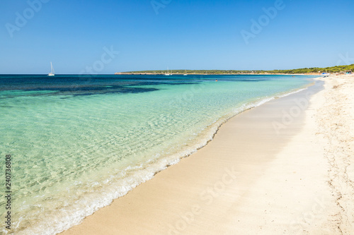 Beautiful Migjorn beach, Formentera island. Spain photo