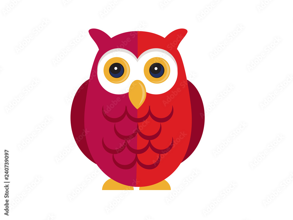 Owl vector on white background Owl vector on white background