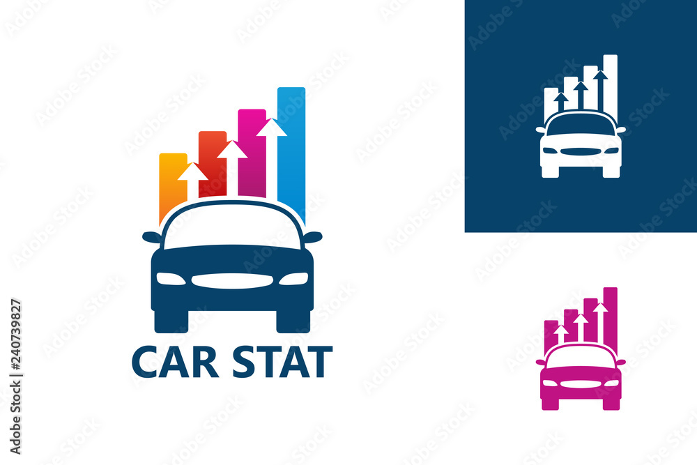 Car Statistic Logo Template Design Vector, Emblem, Design Concept, Creative Symbol, Icon