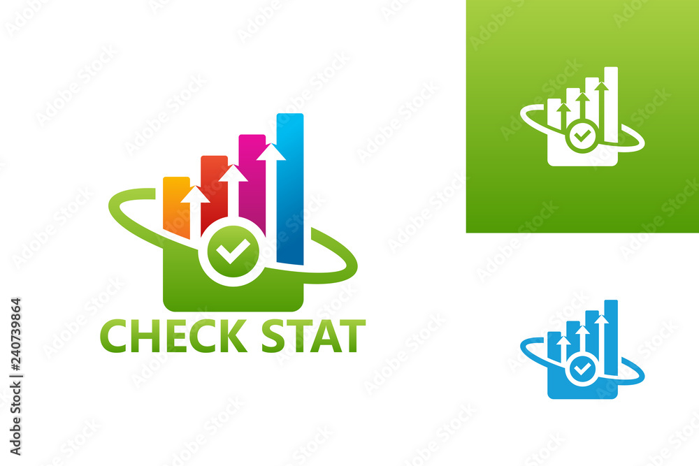 Fototapeta premium Check Statistic Logo Template Design Vector, Emblem, Design Concept, Creative Symbol, Icon