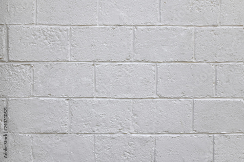 The old white concrete wall background and texture