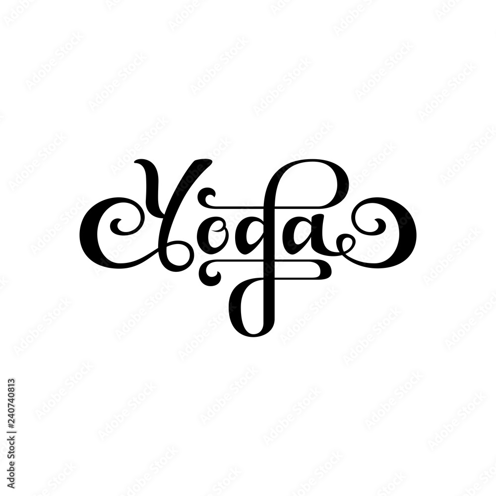 Hand drawn yoga lettering Hand drawn yoga lettering