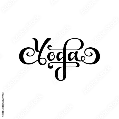 Hand drawn yoga lettering