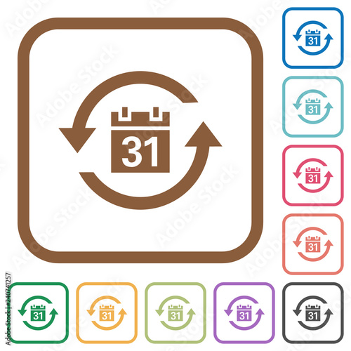 Monthly subscription simple icons