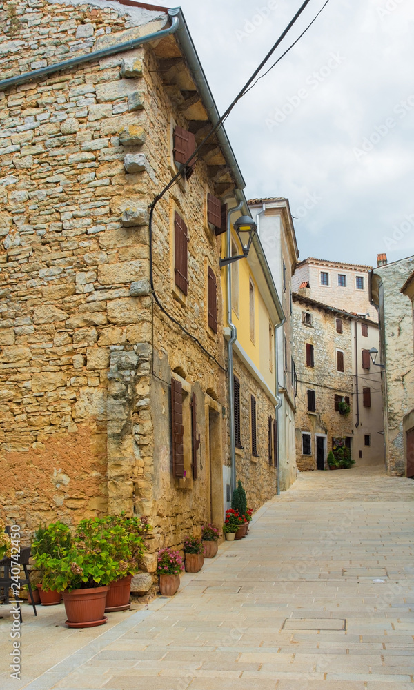 The historic hill village of Bale (also called Valle) in Istria, Croatia