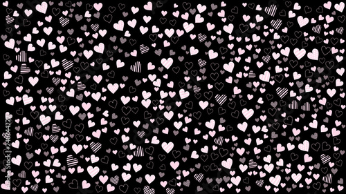 Pink heart background.