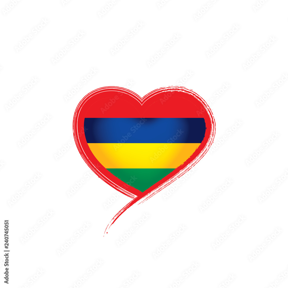 Mauritius flag, vector illustration on a white background Mauritius flag, vector illustration on a white background