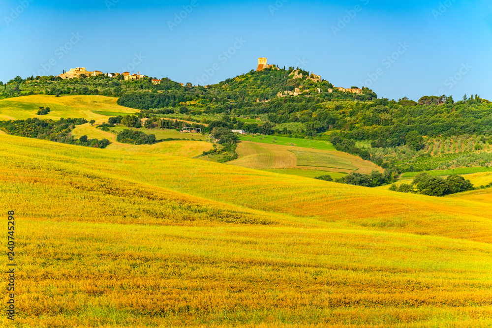 Beautiful landscape of hilly tuscany