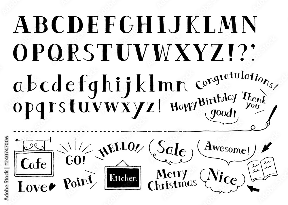 手書きアルファベット Stock ベクター Adobe Stock 手書きアルファベット Stock ベクター Adobe Stock