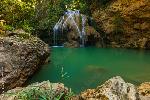 Koh-Laung waterfall, Beautiful waterwall in Mae Ping national park Lamphun province, ThaiLand.