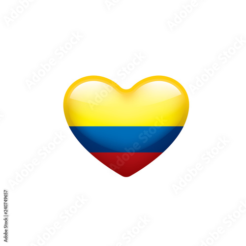 Colombia flag, vector illustration on a white background Free Download Colombia flag, vector illustration on a white background - GFXLoad