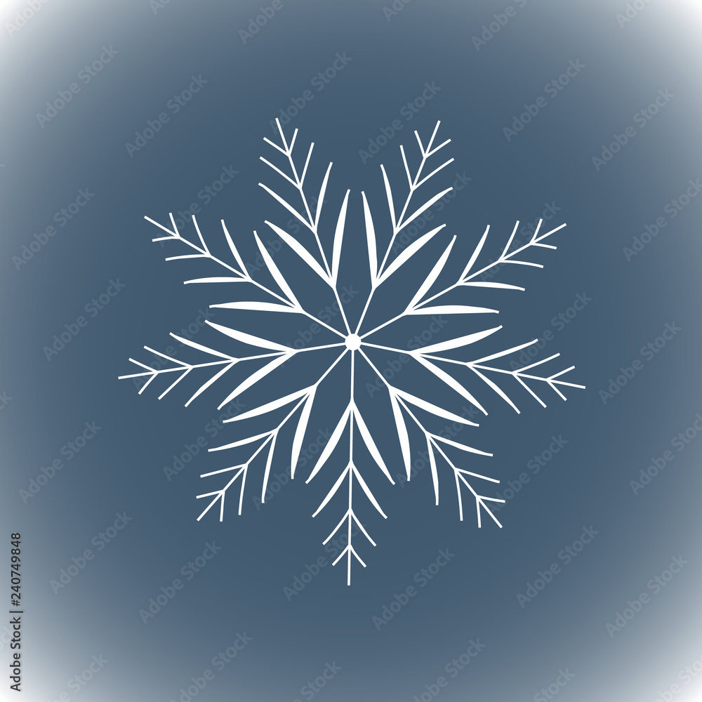 Snowflake simple line logo. Winter isolate icon Snowflake simple line logo. Winter isolate icon