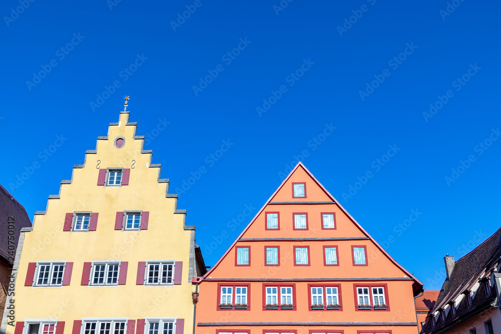 scenic  old town of Rothenburg ob der Tauber