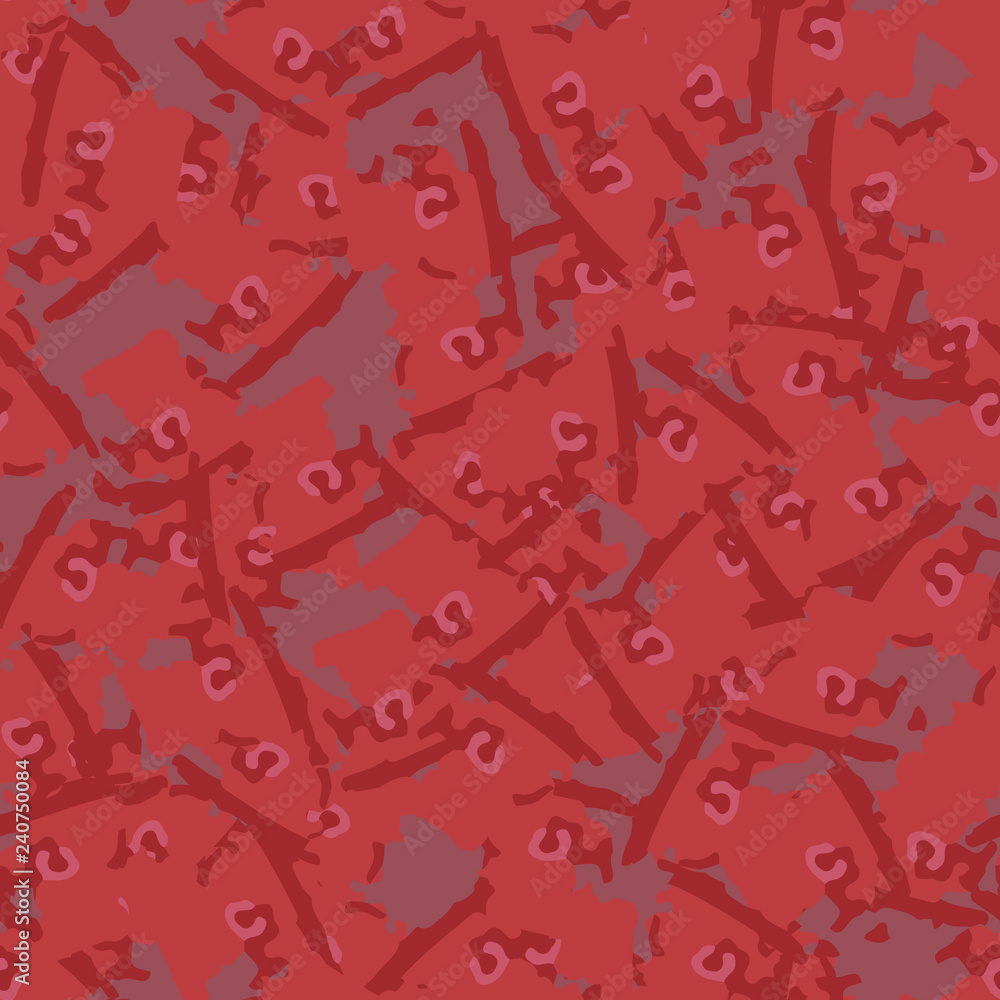 UFO camouflage of various shades of red, pink and purple colors UFO camouflage of various shades of red, pink and purple colors