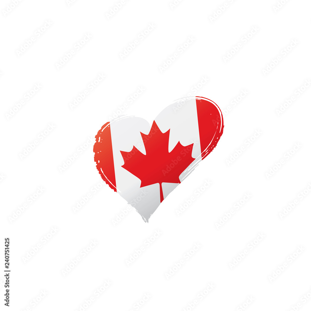 Canada flag, vector illustration on a white background Canada flag, vector illustration on a white background