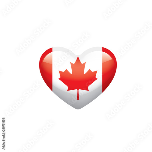 Canada flag, vector illustration on a white background
