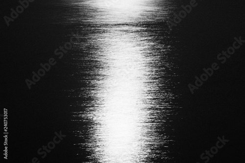 Moon light hitting the water