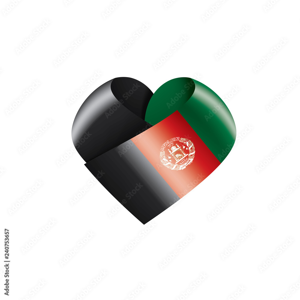 Afghanistan flag, vector illustration on a white background Afghanistan flag, vector illustration on a white background