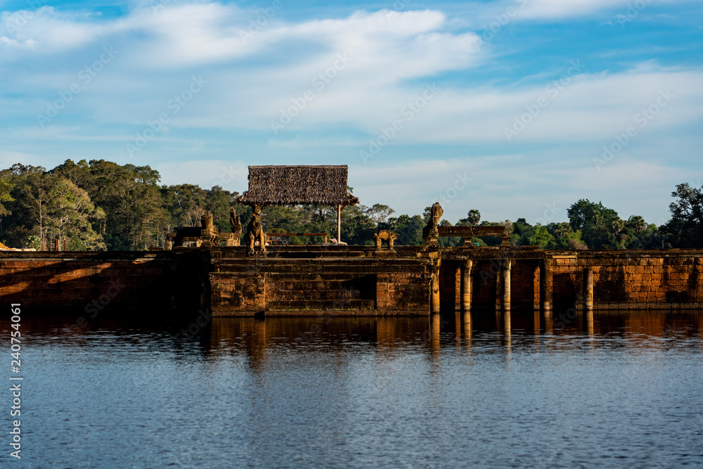 Entrance gate at Angkor Wat Temple, Cambodia