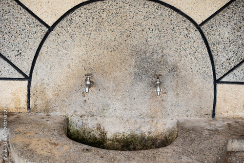 Close-up view of old drinking fountain, Kurdzhali, Bulgaria, Europe photo