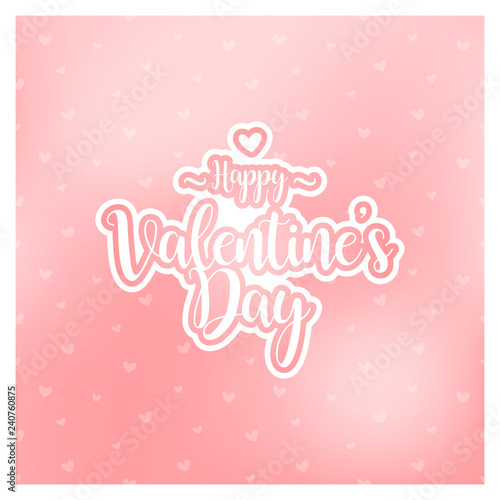 happy valentines day greeting card vector illustration