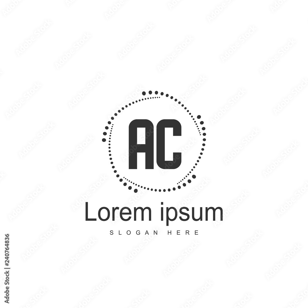 Initial Letter AC Logo Template Vector Design Initial Letter AC Logo Template Vector Design