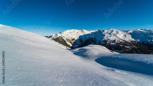 winter mountain landscape in the alps