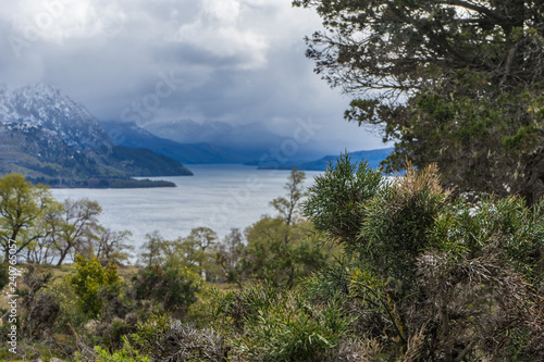 View of Lake Locar, in the province of Neuquen, Patagonia, Argentina