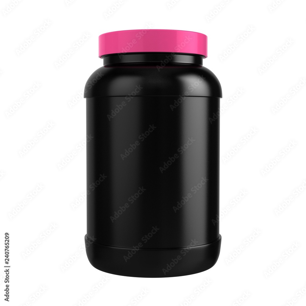 Black Protein Bottle with Pink Cap Black Protein Bottle with Pink Cap