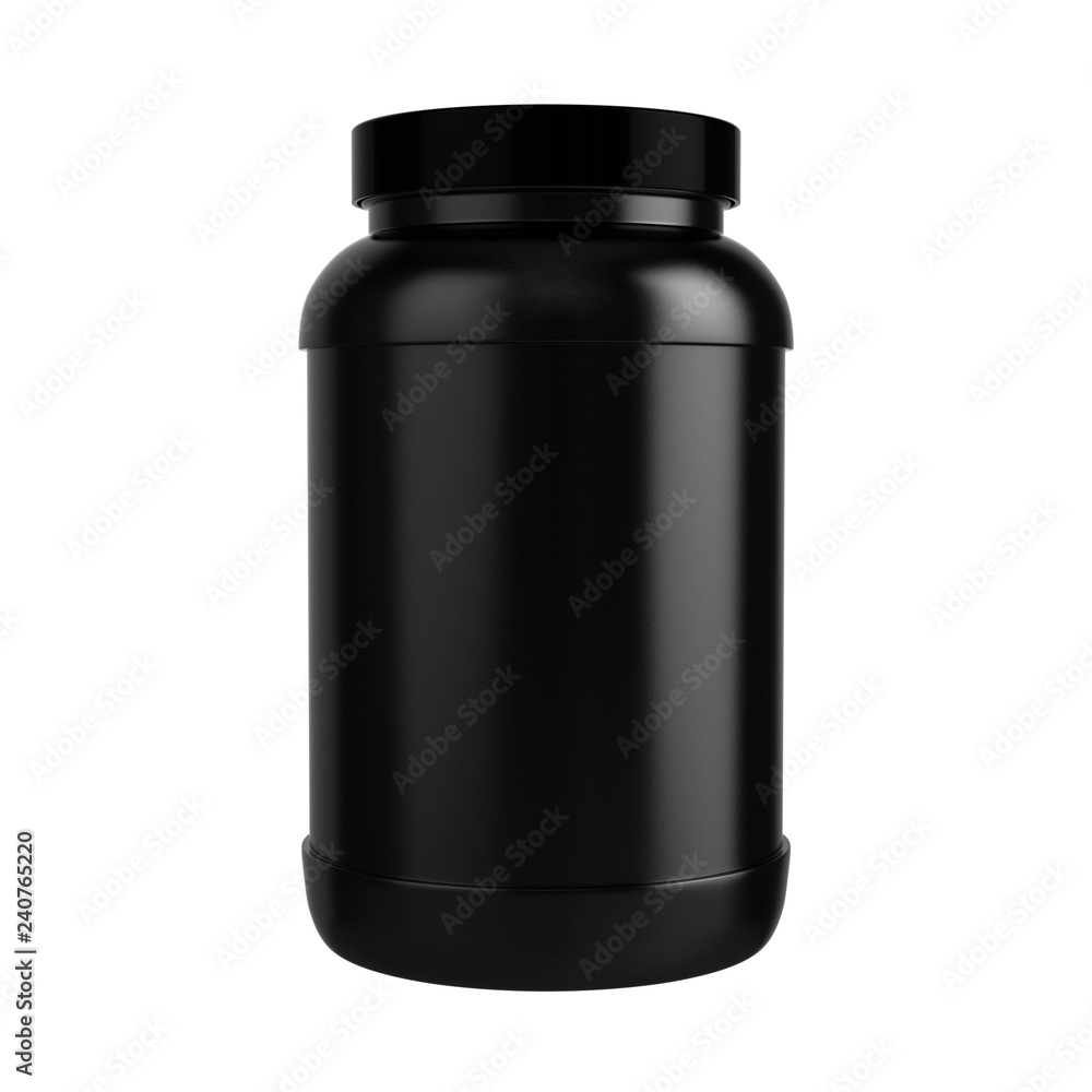 Black Protein Bottle with Black Cap Black Protein Bottle with Black Cap