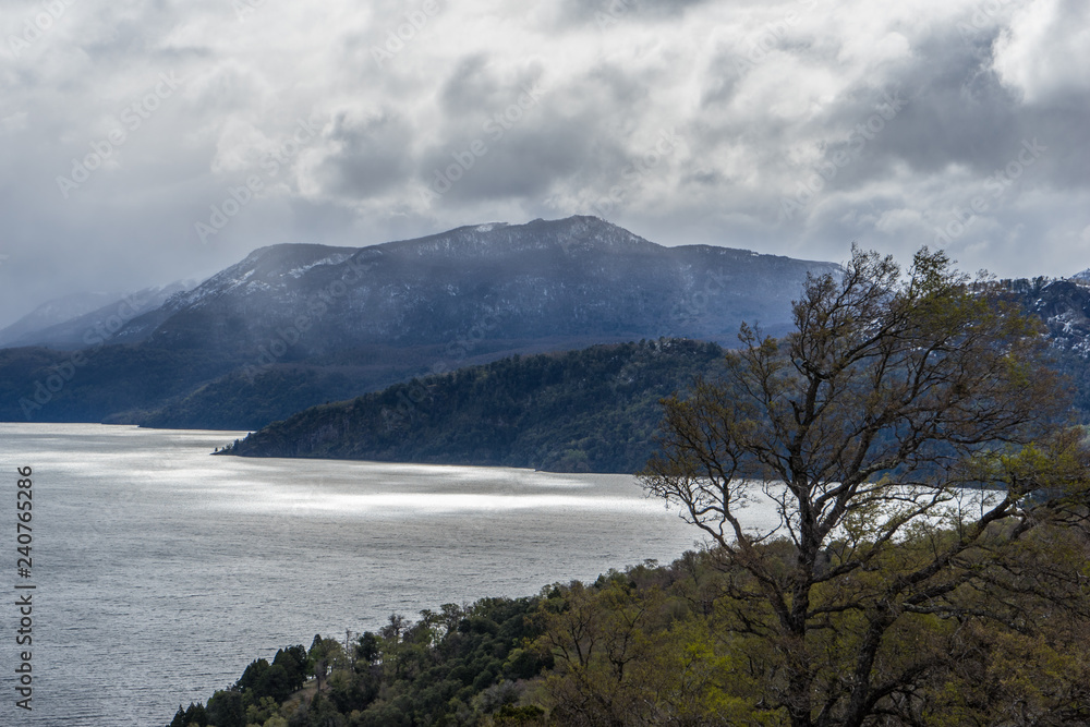 View of Lake Locar, in the province of Neuquen, Patagonia, Argentina