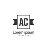 Initial Letter AC Logo Template Vector Design